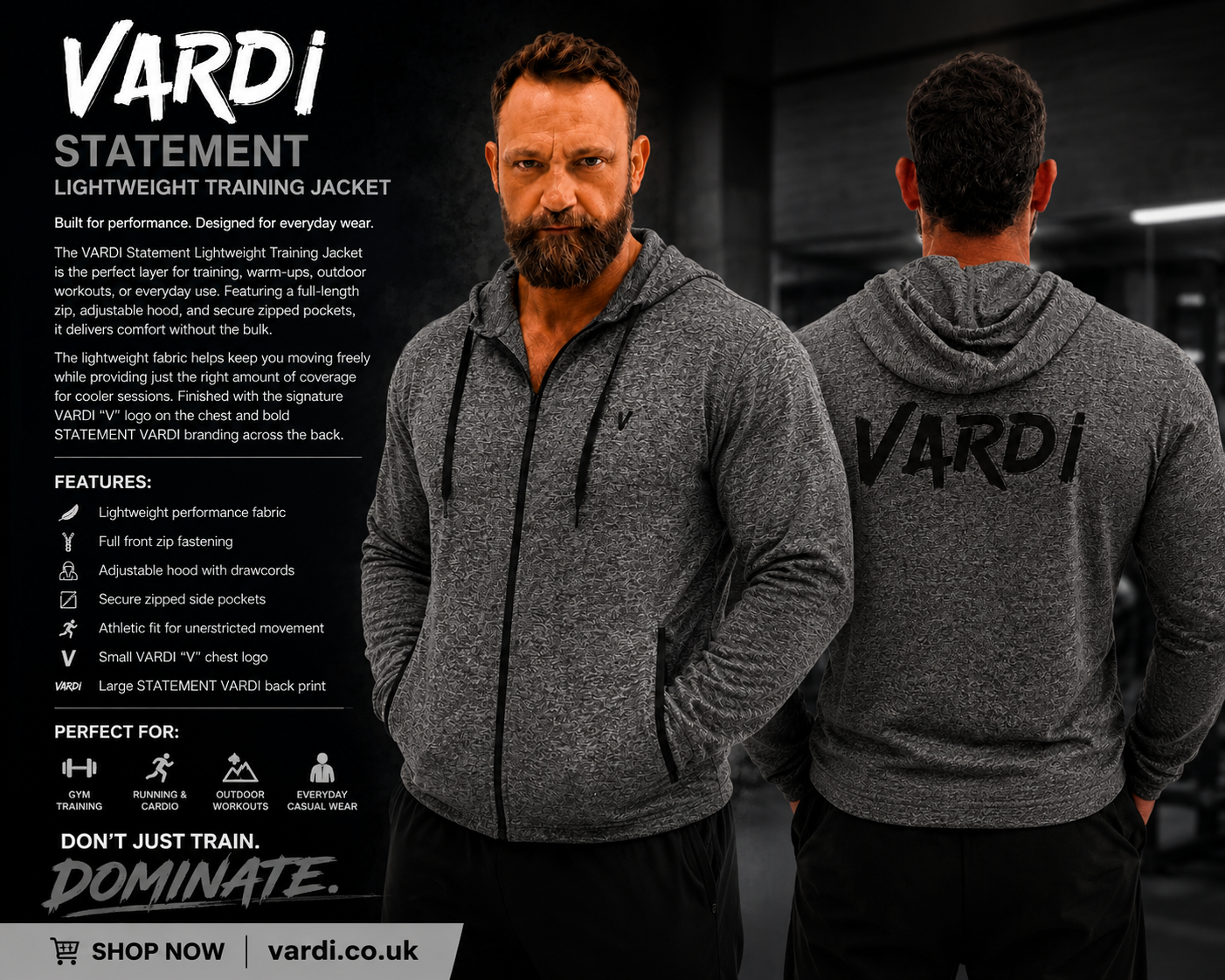 VARDI STATEMENT Hooded Tee Jacket