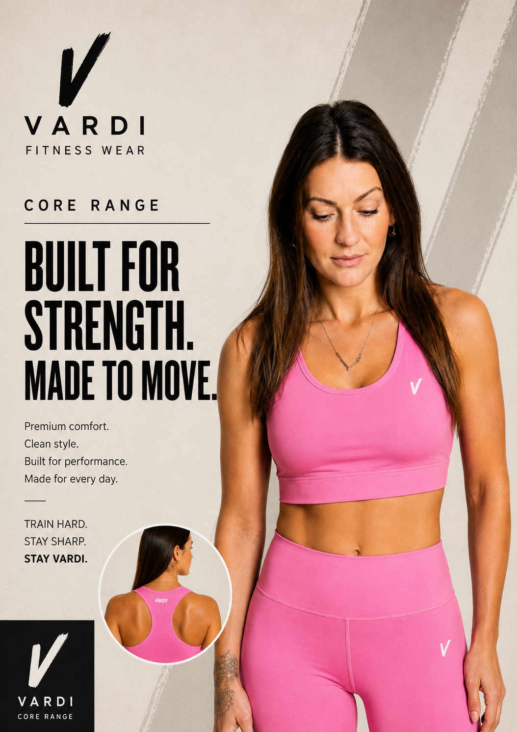 VARDI CORE Women’s Sports Gym Crop Top "Premium UK Fitness Wear”