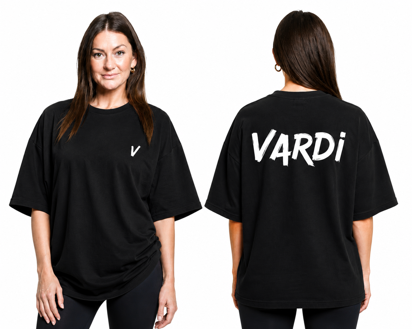 VARDI STATEMENT Women’s Oversized Gym T-Shirt "Premium UK Fitness Wear”