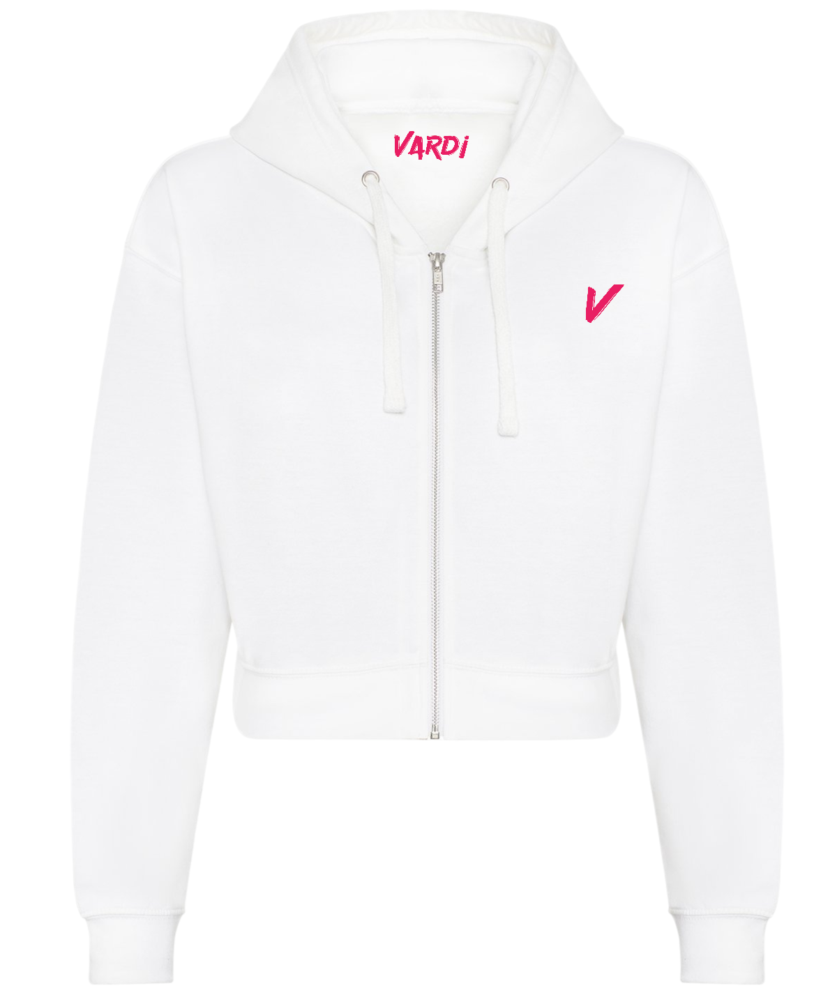 W17 - Womens Cropped Fitness Zip Hoodie - Oversized Gym Fit - Vardi - Unique