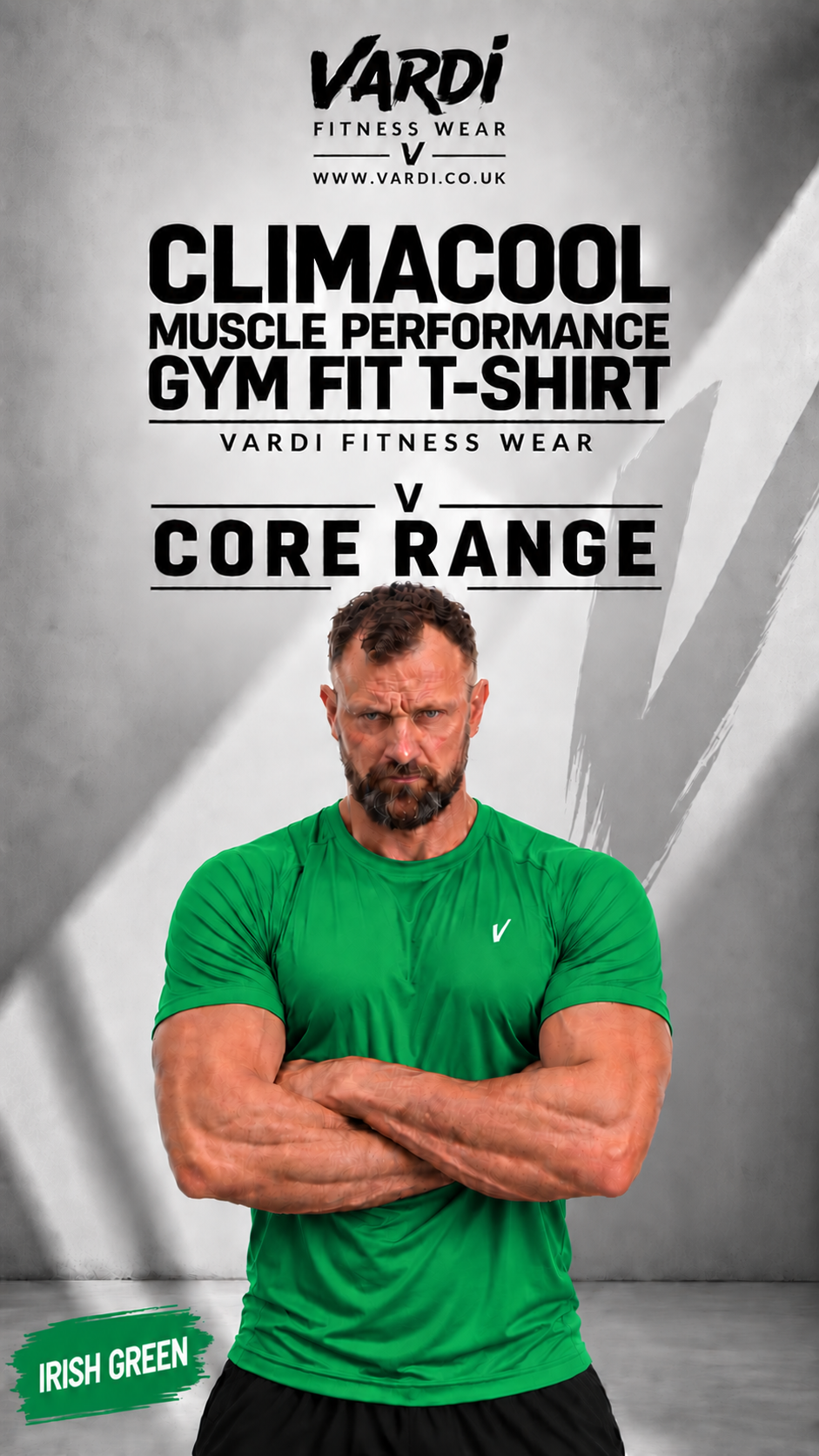 VARDI ClimaCool Muscle Performance Gym Fit T-Shirt "Premium UK Fitness Wear”