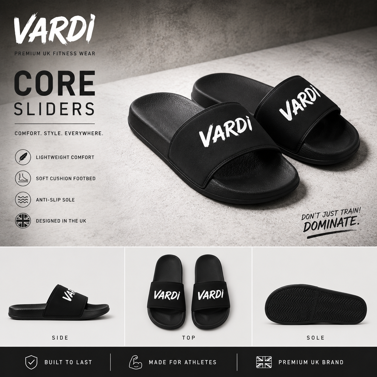 VARDI SIGNATURE - Sliders "Premium UK Fitness Wear”