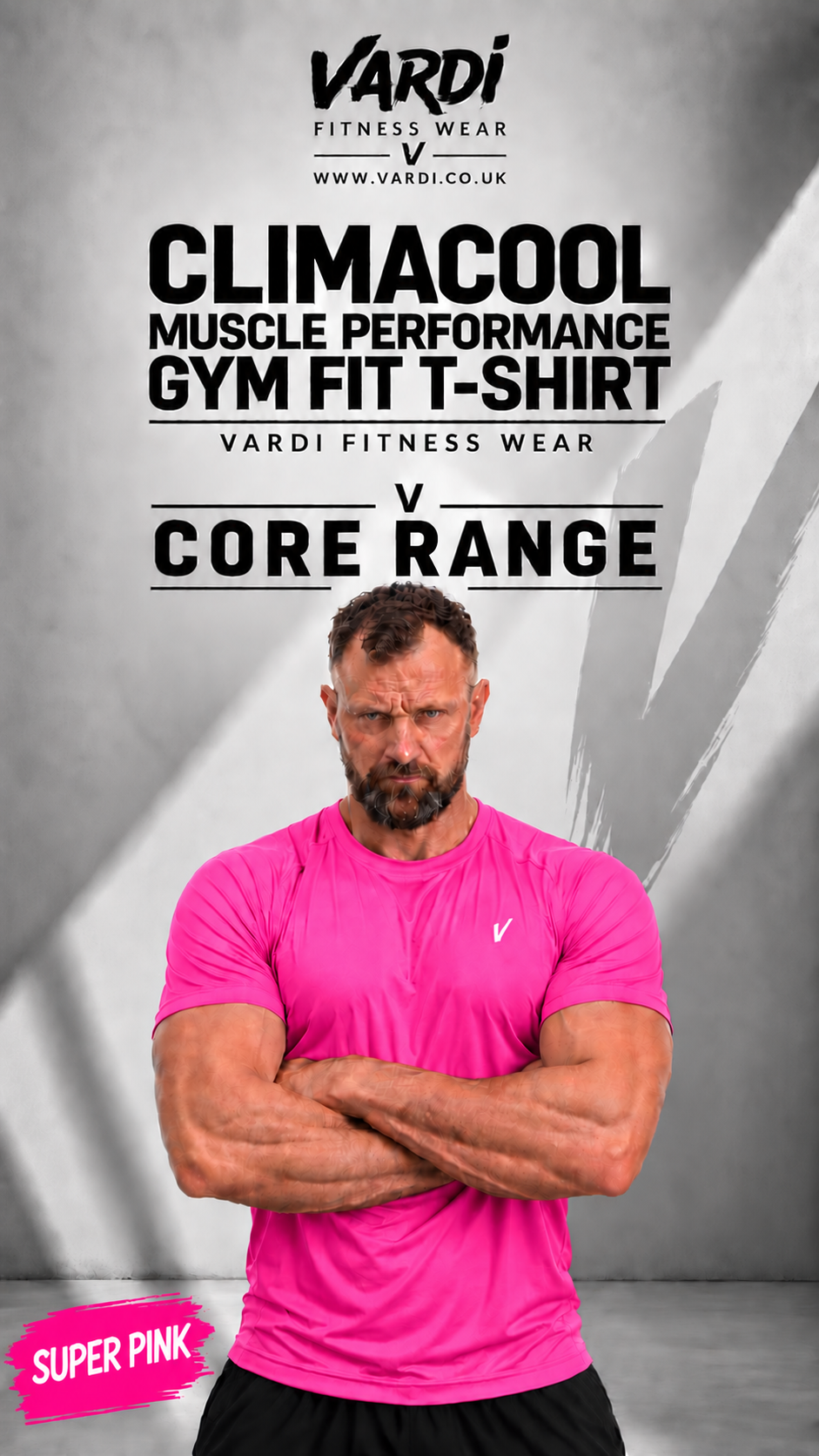 VARDI ClimaCool Muscle Performance Gym Fit T-Shirt "Premium UK Fitness Wear”