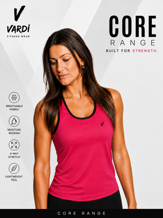 VARDI CORE Women’s Multi-Panelled Fitness Vest "Premium UK Fitness Wear”