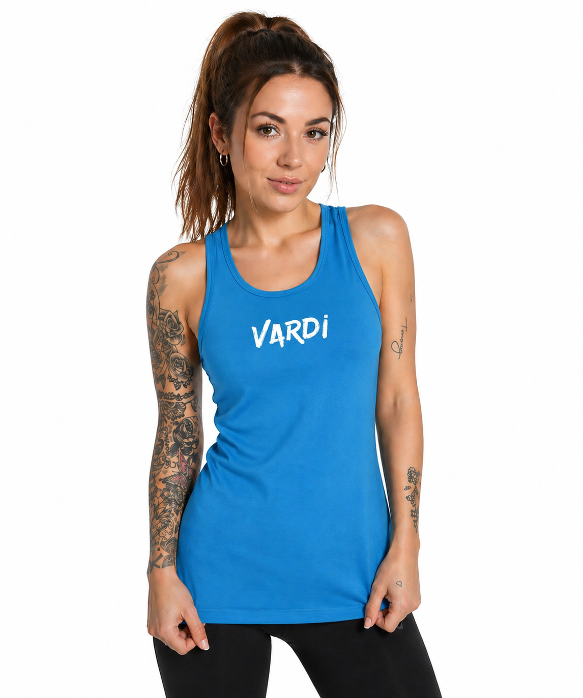VARDI STATEMENT Women’s Racer Back Training Vest "Premium UK Fitness Wear”