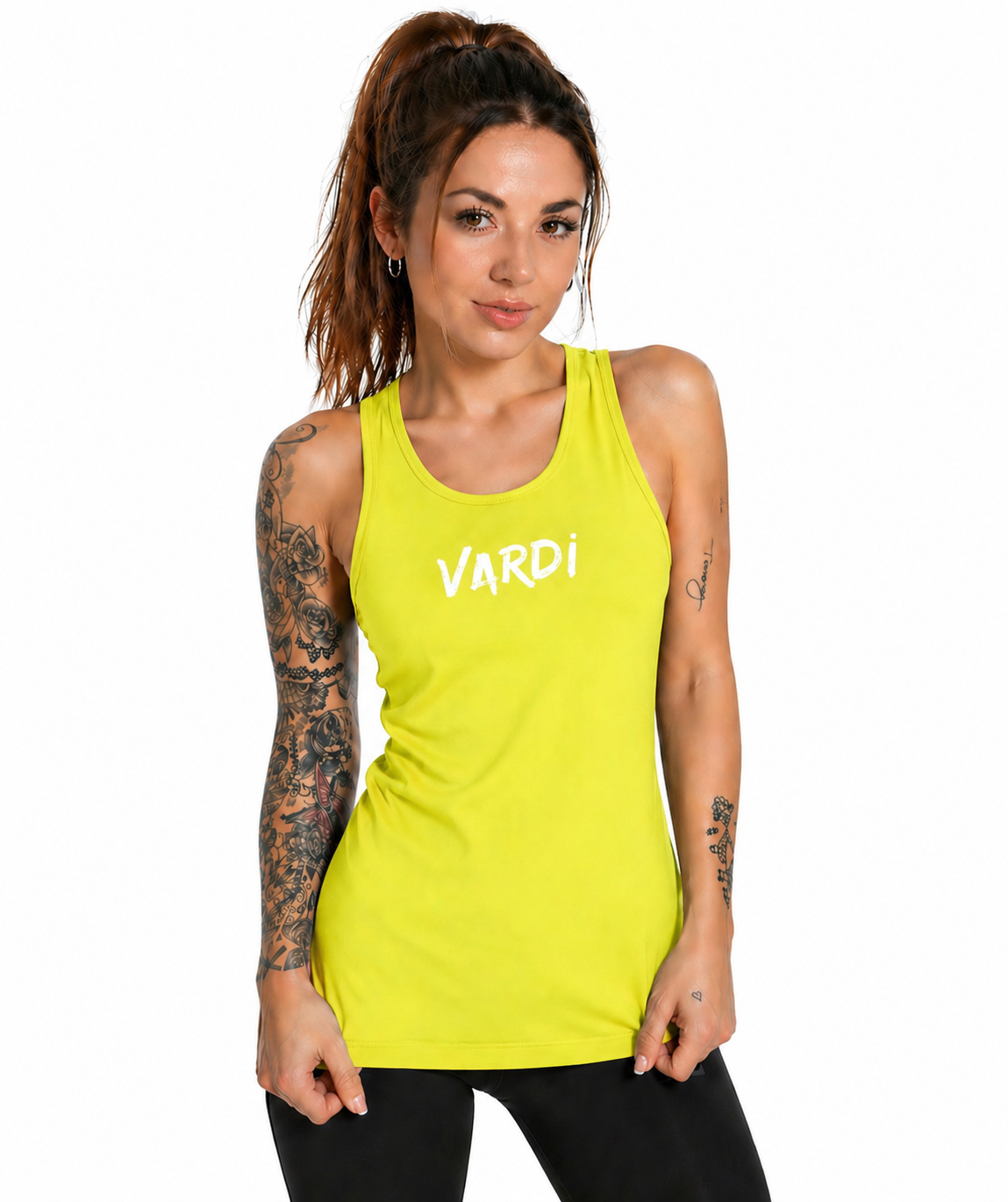 VARDI STATEMENT Women’s Racer Back Training Vest "Premium UK Fitness Wear”