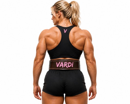 VARDI CORE Women's Leather Gym Lifting Belt "Premium UK Fitness Wear”