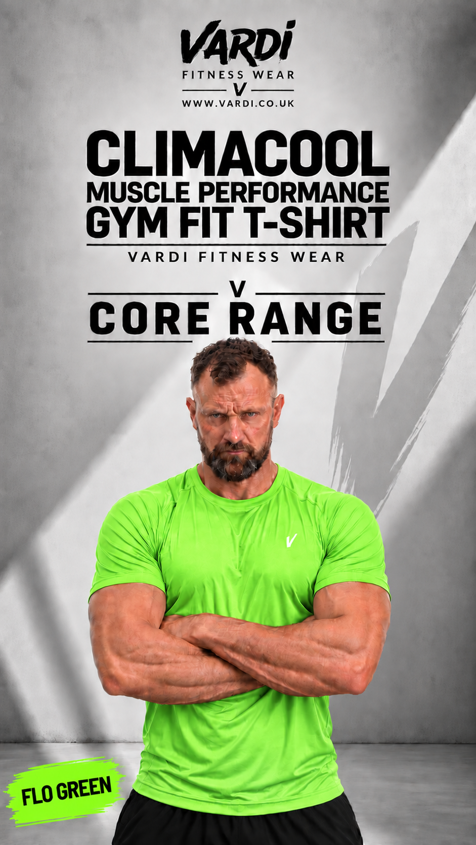 VARDI ClimaCool Muscle Performance Gym Fit T-Shirt "Premium UK Fitness Wear”