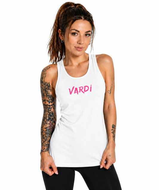 VARDI STATEMENT Women’s Racer Back Training Vest "Premium UK Fitness Wear”