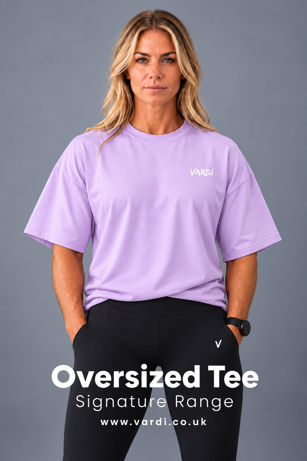 VW01 - VARDI Women's Oversized Boyfriend Gym T-Shirt