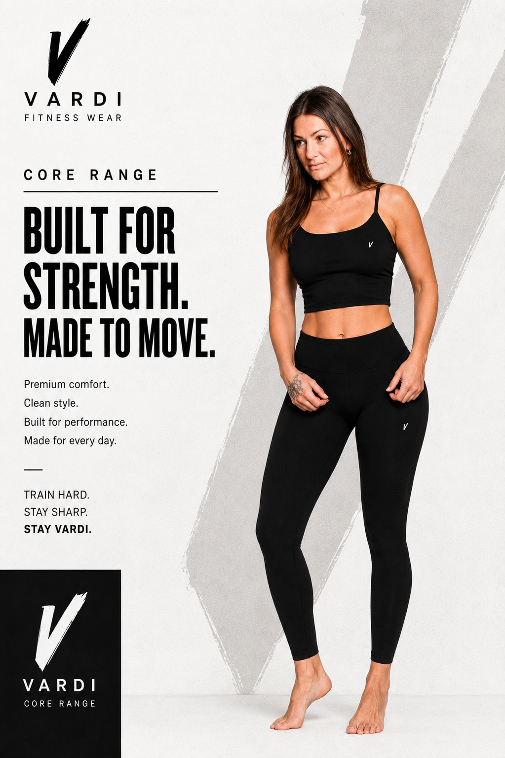VARDI CORE Womens Gym Sports Bra "Premium UK Fitness Wear”