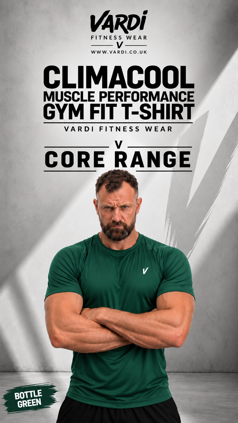 VARDI ClimaCool Muscle Performance Gym Fit T-Shirt "Premium UK Fitness Wear”
