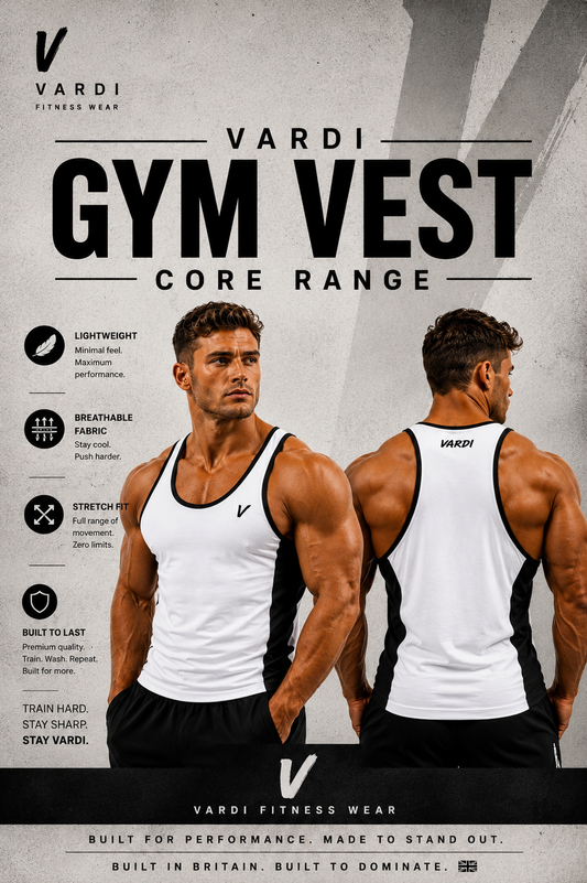 VARDI CORE Men’s Muscle Fit Training Vest "Premium UK Fitness Wear”