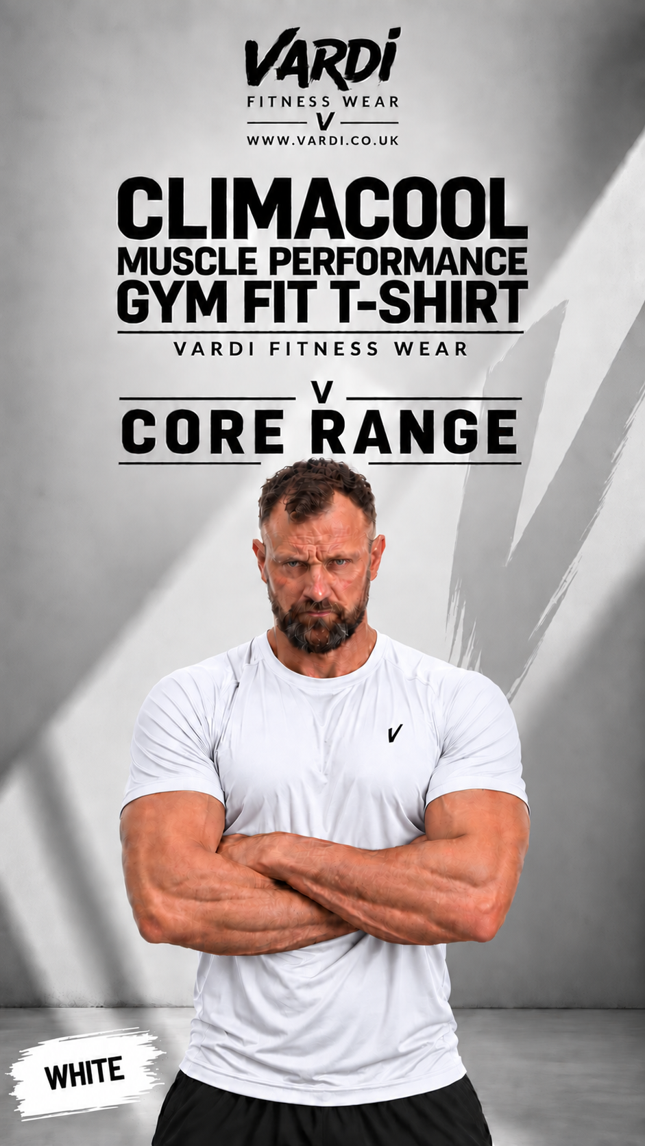 VARDI ClimaCool Muscle Performance Gym Fit T-Shirt "Premium UK Fitness Wear”
