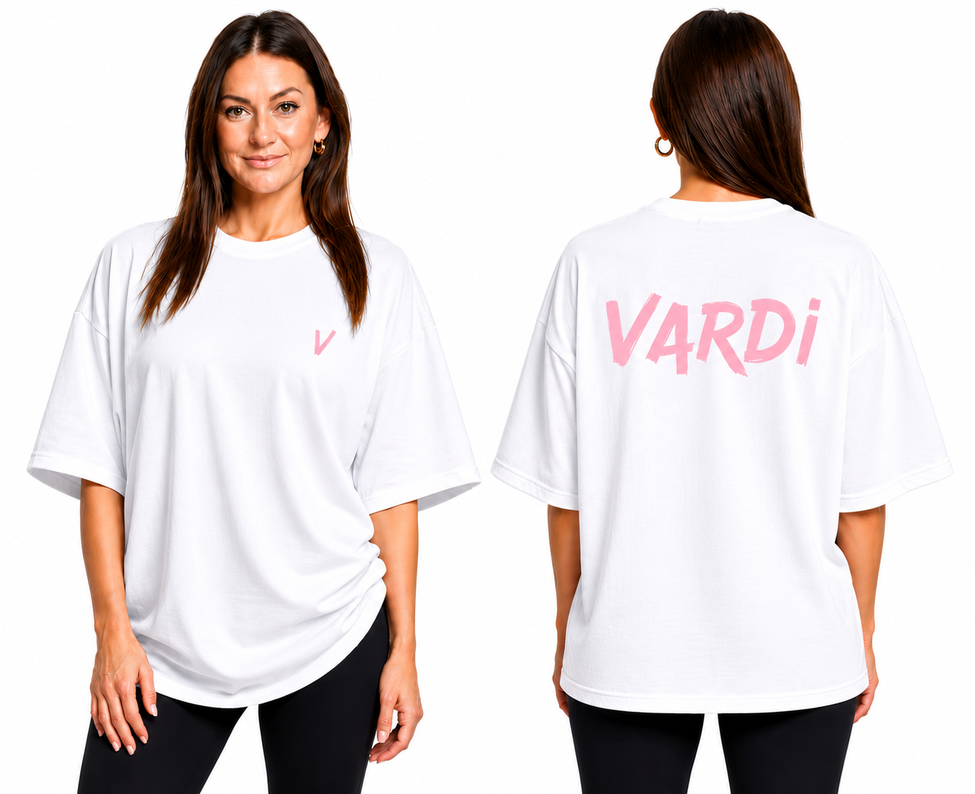 VARDI STATEMENT Women’s Oversized Gym T-Shirt "Premium UK Fitness Wear”