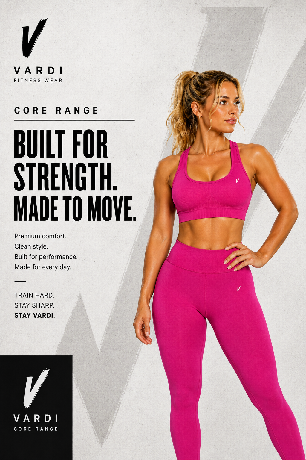 VARDI CORE Women’s Seamless Sculpt Sports Bra "Premium UK Fitness Wear”