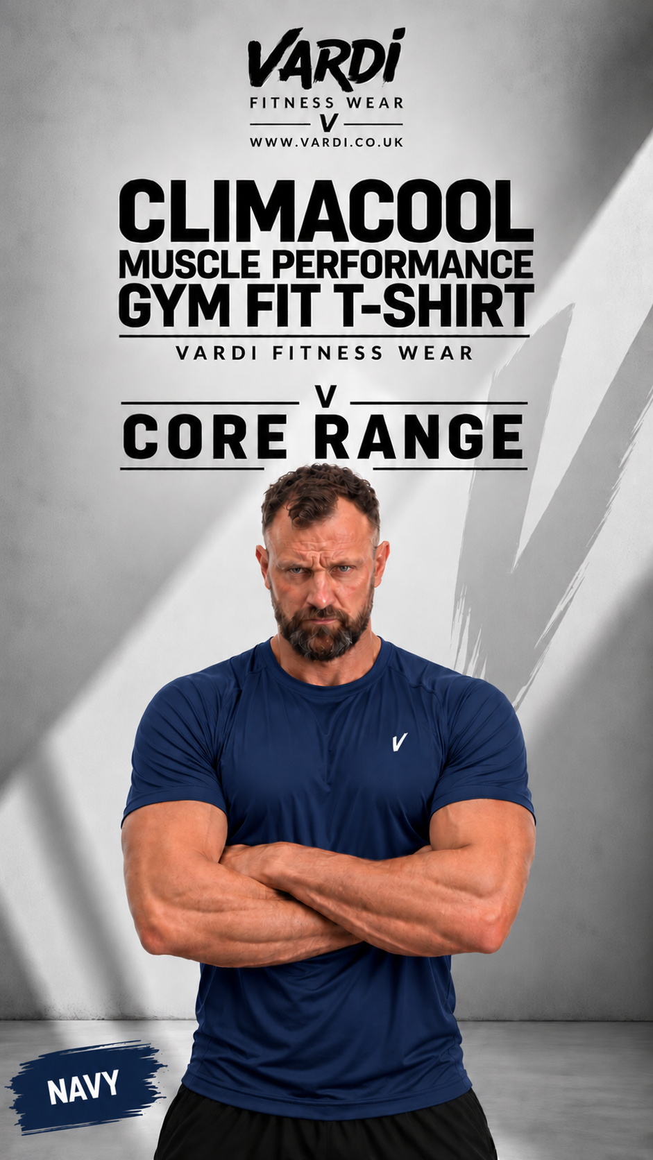 VARDI ClimaCool Muscle Performance Gym Fit T-Shirt "Premium UK Fitness Wear”