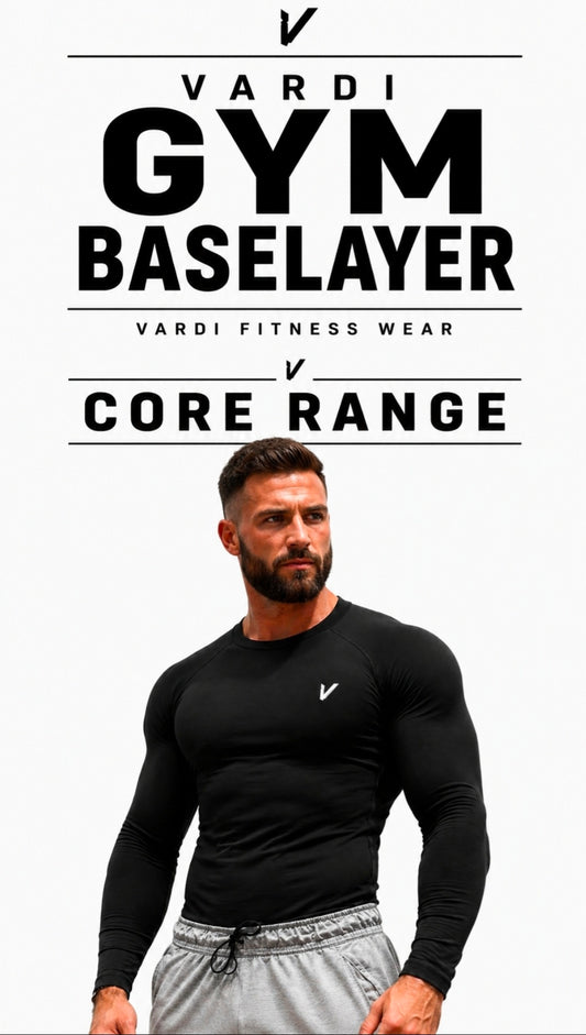 VARDI Men's Muscle Fit Baselayer "Premium UK Fitness Wear”