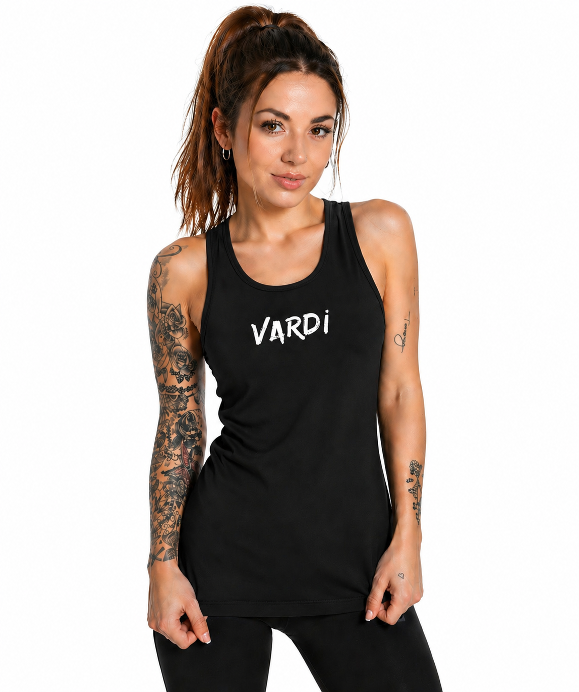 VARDI STATEMENT Women’s Racer Back Training Vest "Premium UK Fitness Wear”
