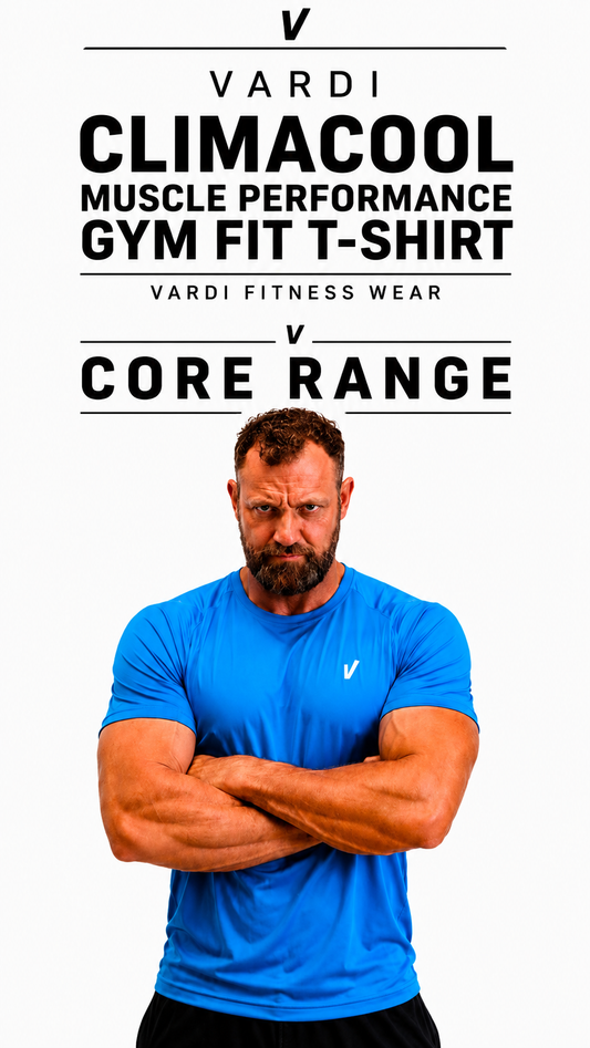 VARDI ClimaCool Muscle Performance Gym Fit T-Shirt "Premium UK Fitness Wear”