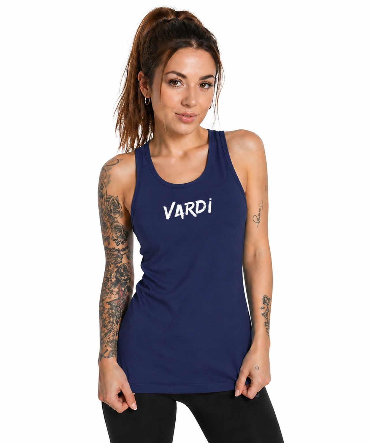 VARDI STATEMENT Women’s Racer Back Training Vest "Premium UK Fitness Wear”