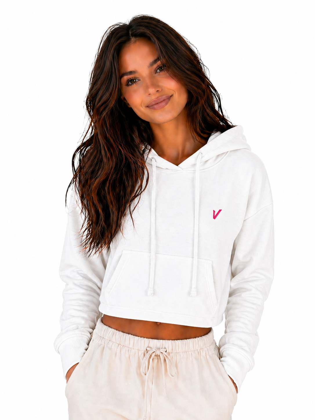 VARDI CORE Women’s Gym Cropped Hooded Long Sleeve T-Shirt "Premium UK Fitness Wear”
