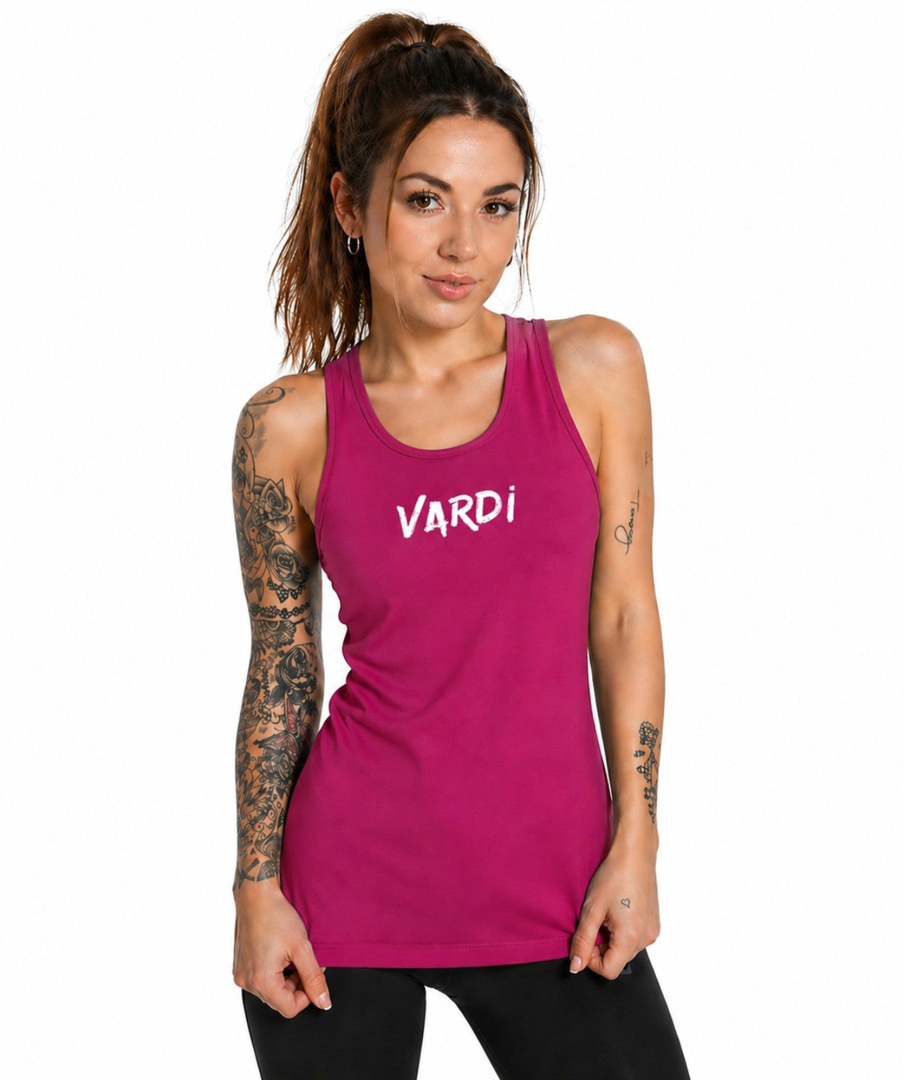 VARDI STATEMENT Women’s Racer Back Training Vest "Premium UK Fitness Wear”