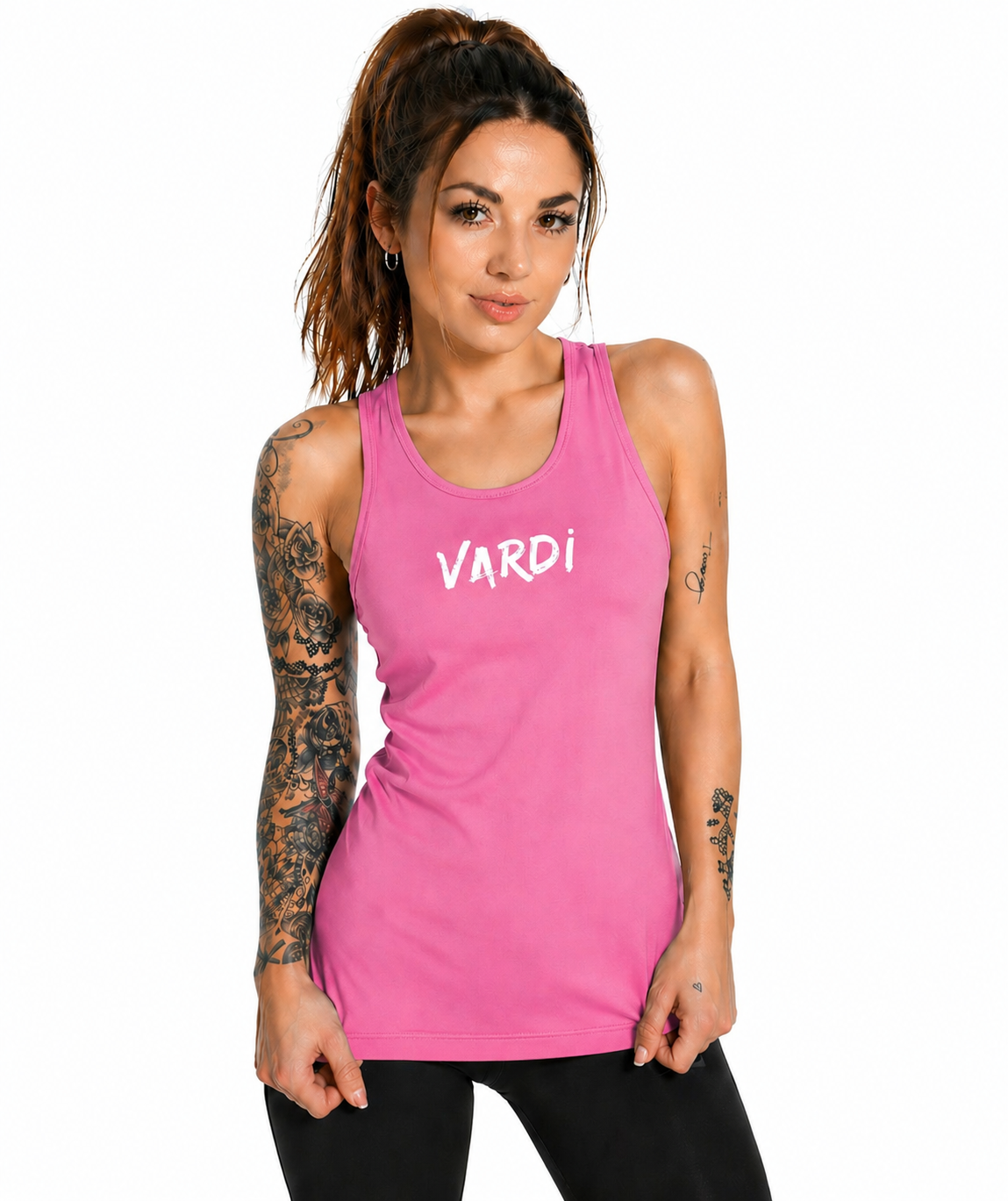 VARDI STATEMENT Women’s Racer Back Training Vest "Premium UK Fitness Wear”