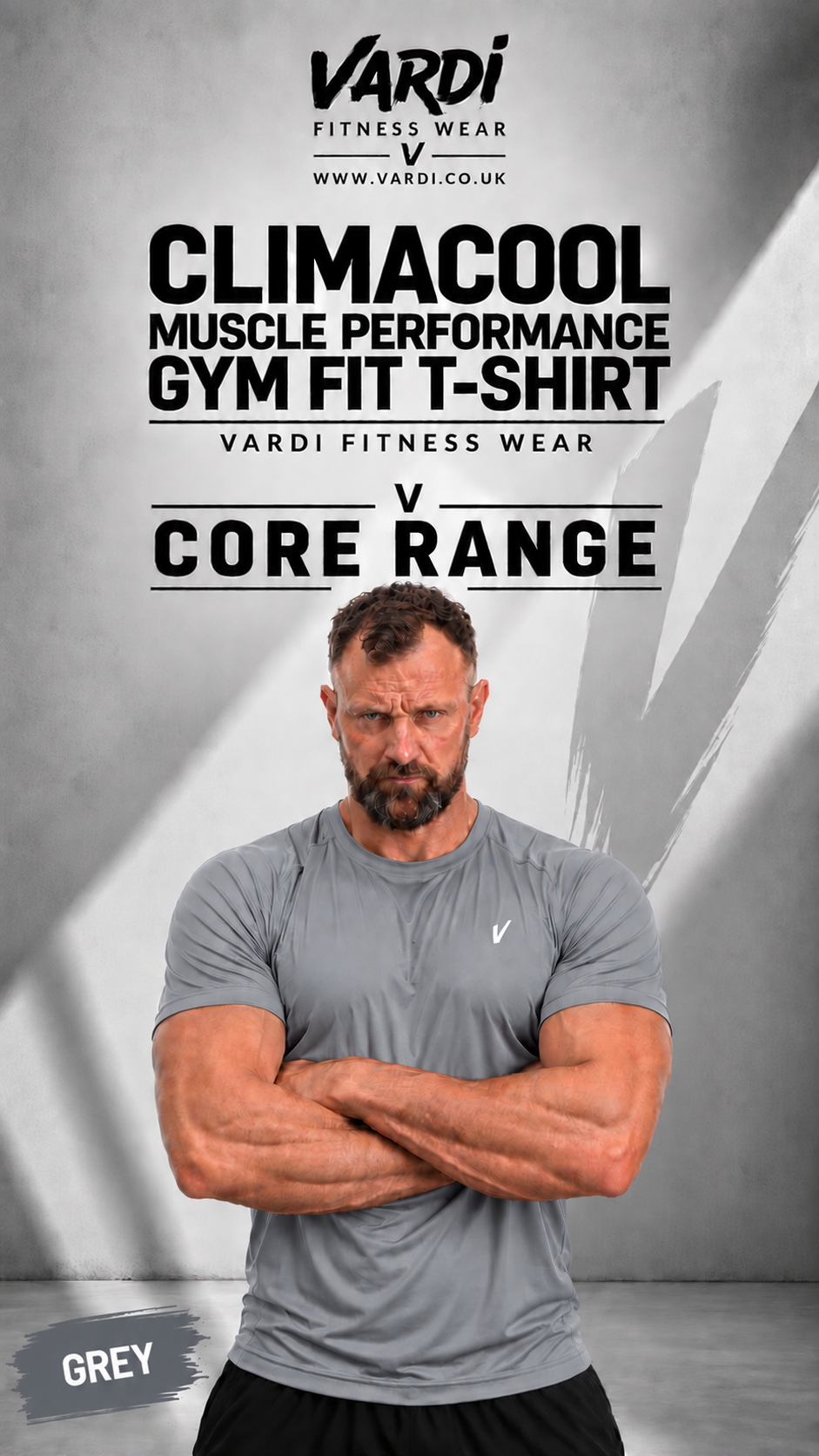 VARDI ClimaCool Muscle Performance Gym Fit T-Shirt "Premium UK Fitness Wear”