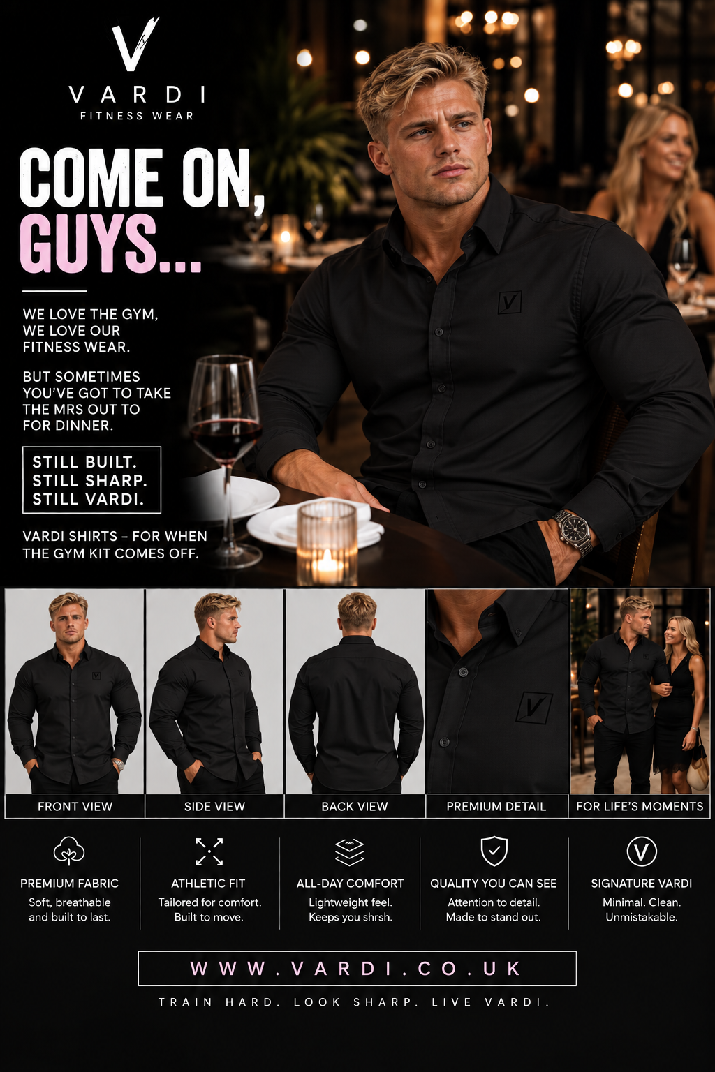 VARDI MEN'S LUXE FITTED LONG SLEEVE SHIRT