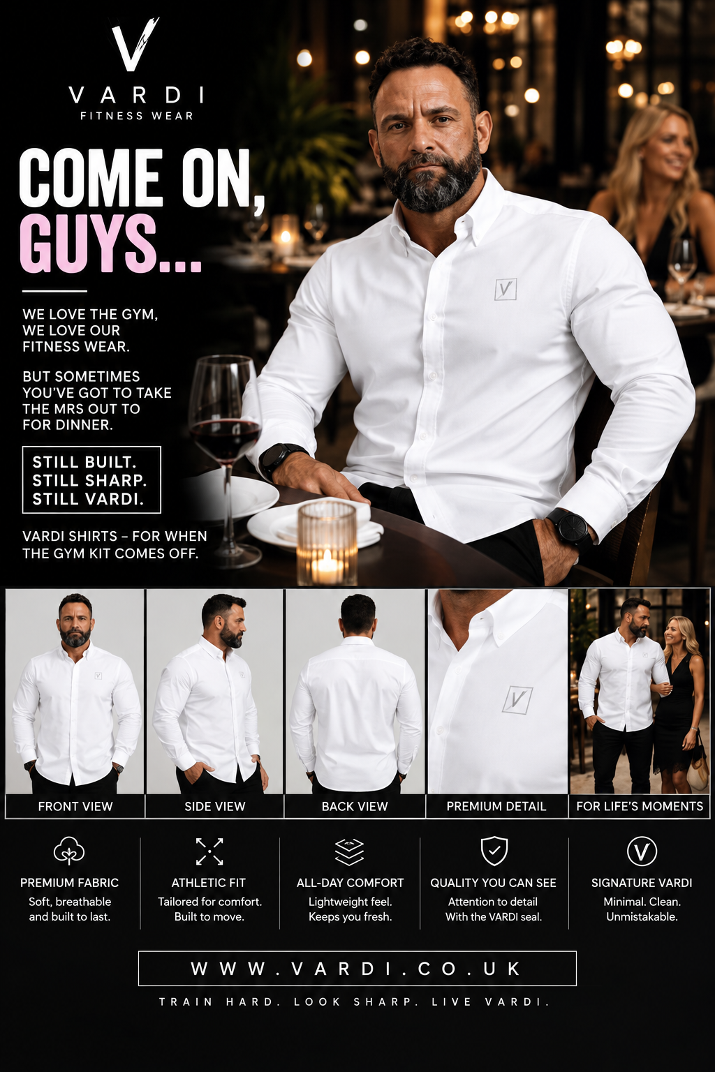 VARDI MEN'S LUXE FITTED LONG SLEEVE SHIRT