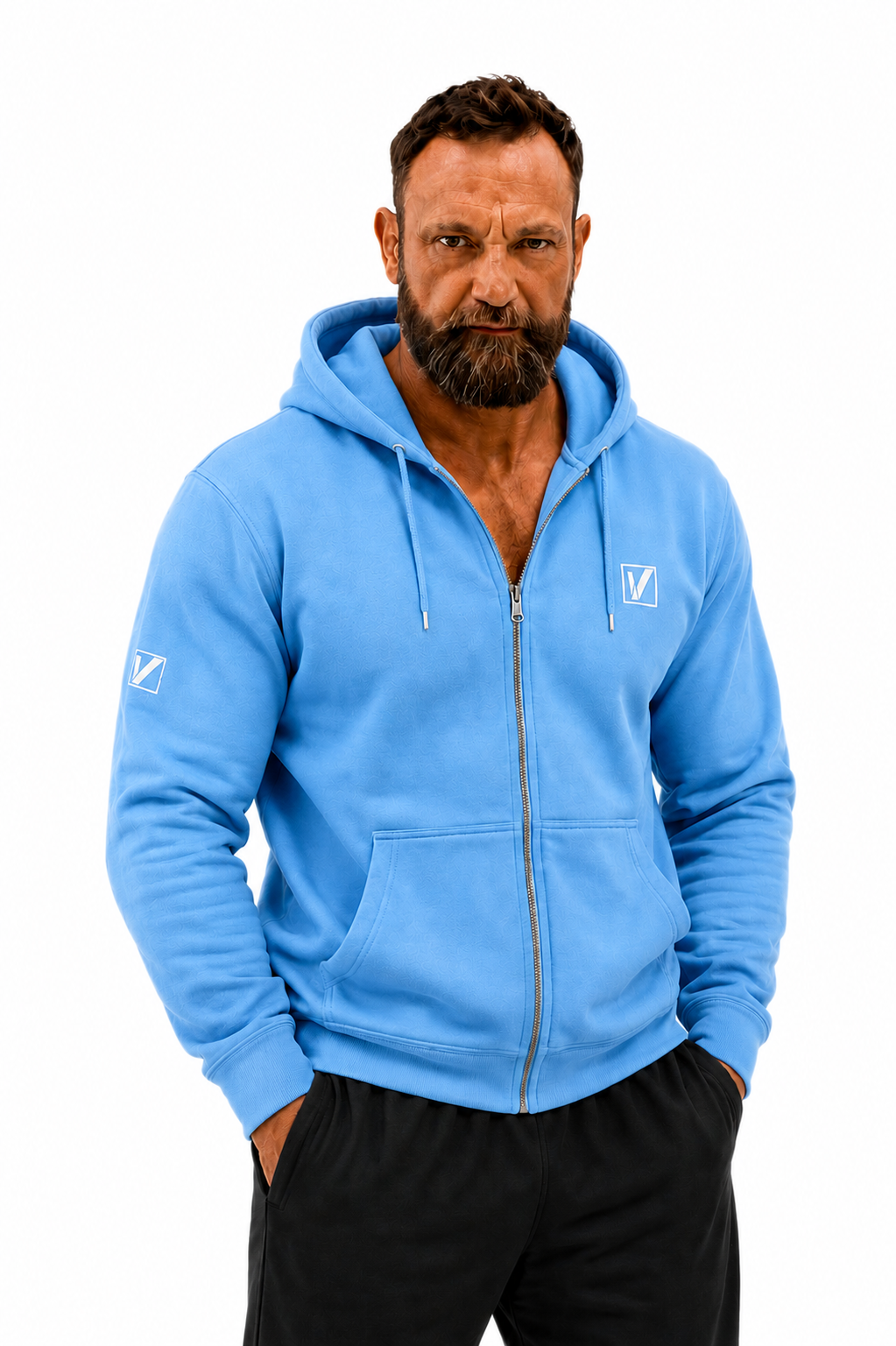 VARDI LUXE Men's Zip Gym HOODIE "Premium Uk Fitness Wear "