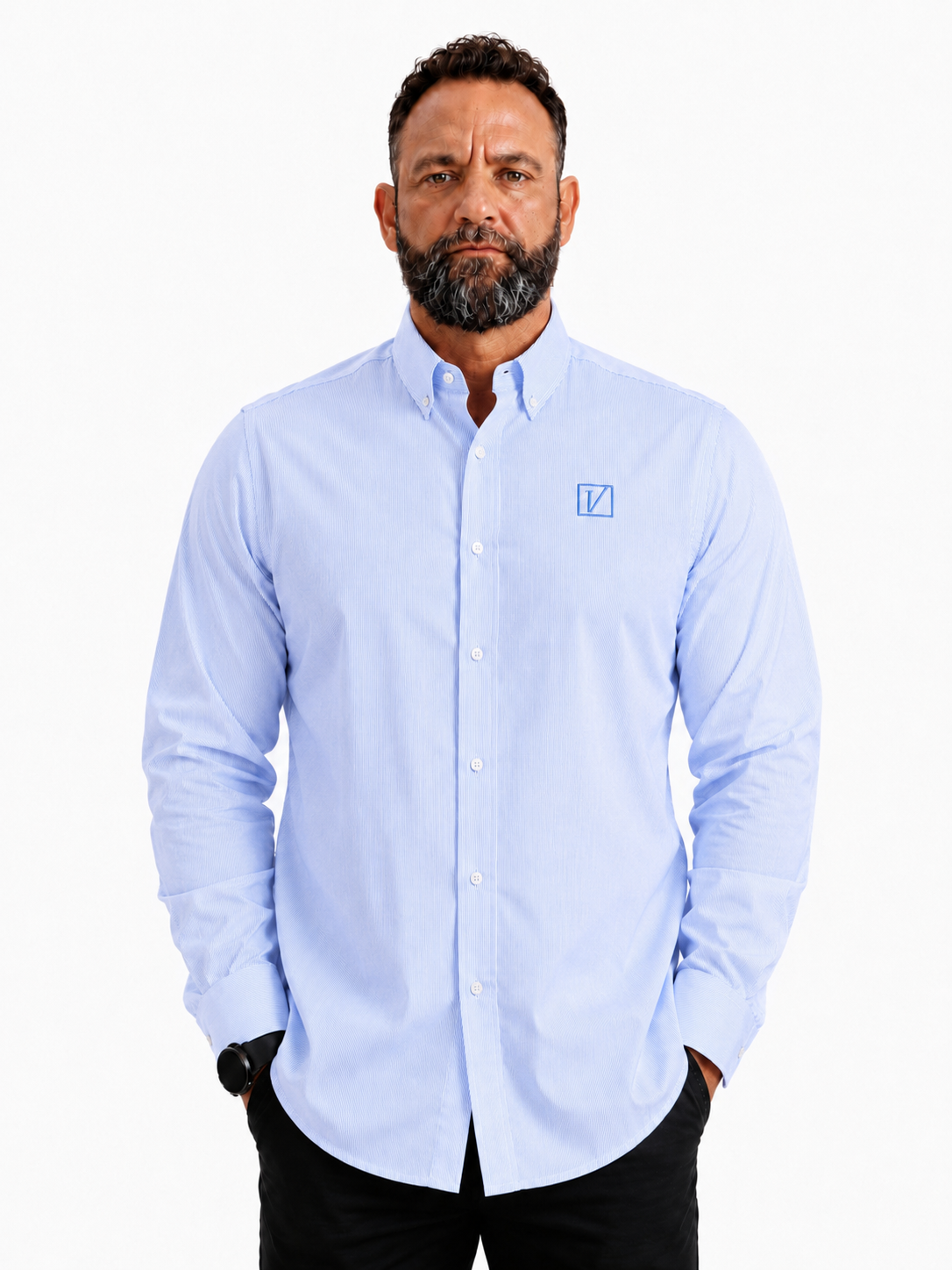 VARDI LUXE Men’s Striped Oxford Dress Shirt
Smart.
