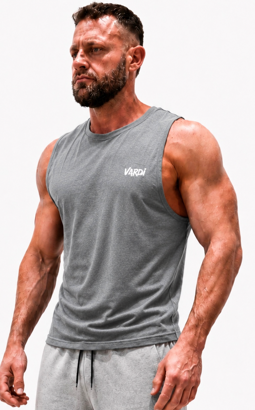 VARDI SIGNATURE Men’s High Neck Training Vest "Premium UK Fitness Wear”