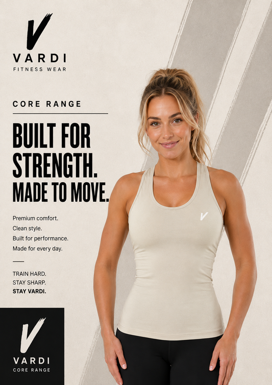 VARDI CORE Women’s Seamless Flex Training Vest "Premium UK Fitness Wear”