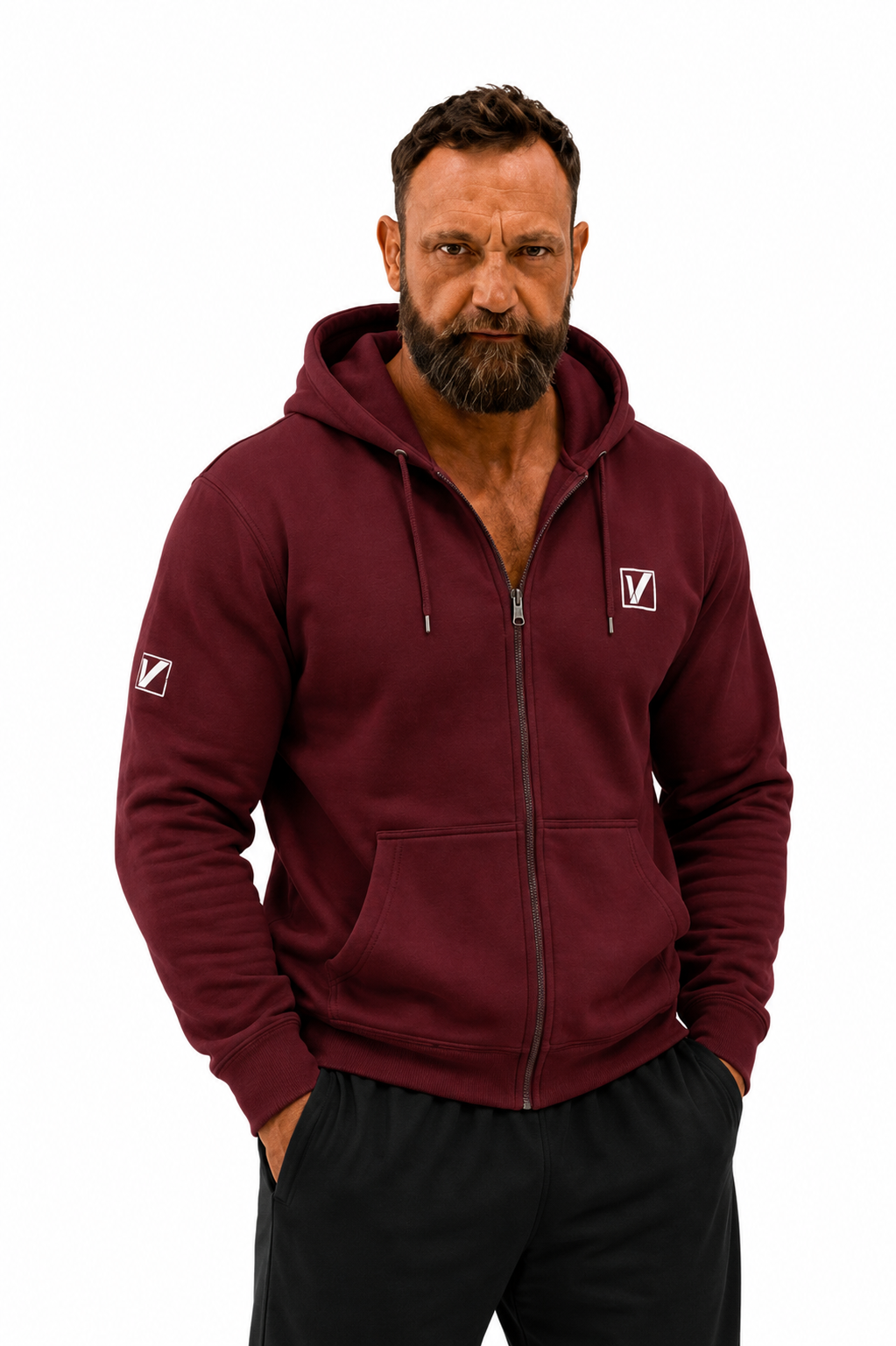 VARDI LUXE Men's Zip Gym HOODIE "Premium Uk Fitness Wear "