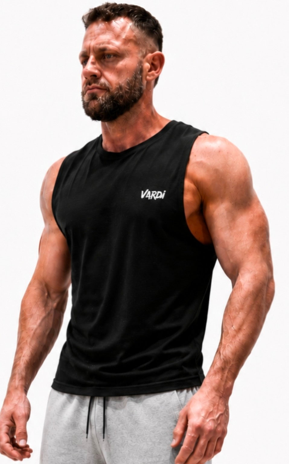 VARDI SIGNATURE Men’s High Neck Training Vest "Premium UK Fitness Wear”