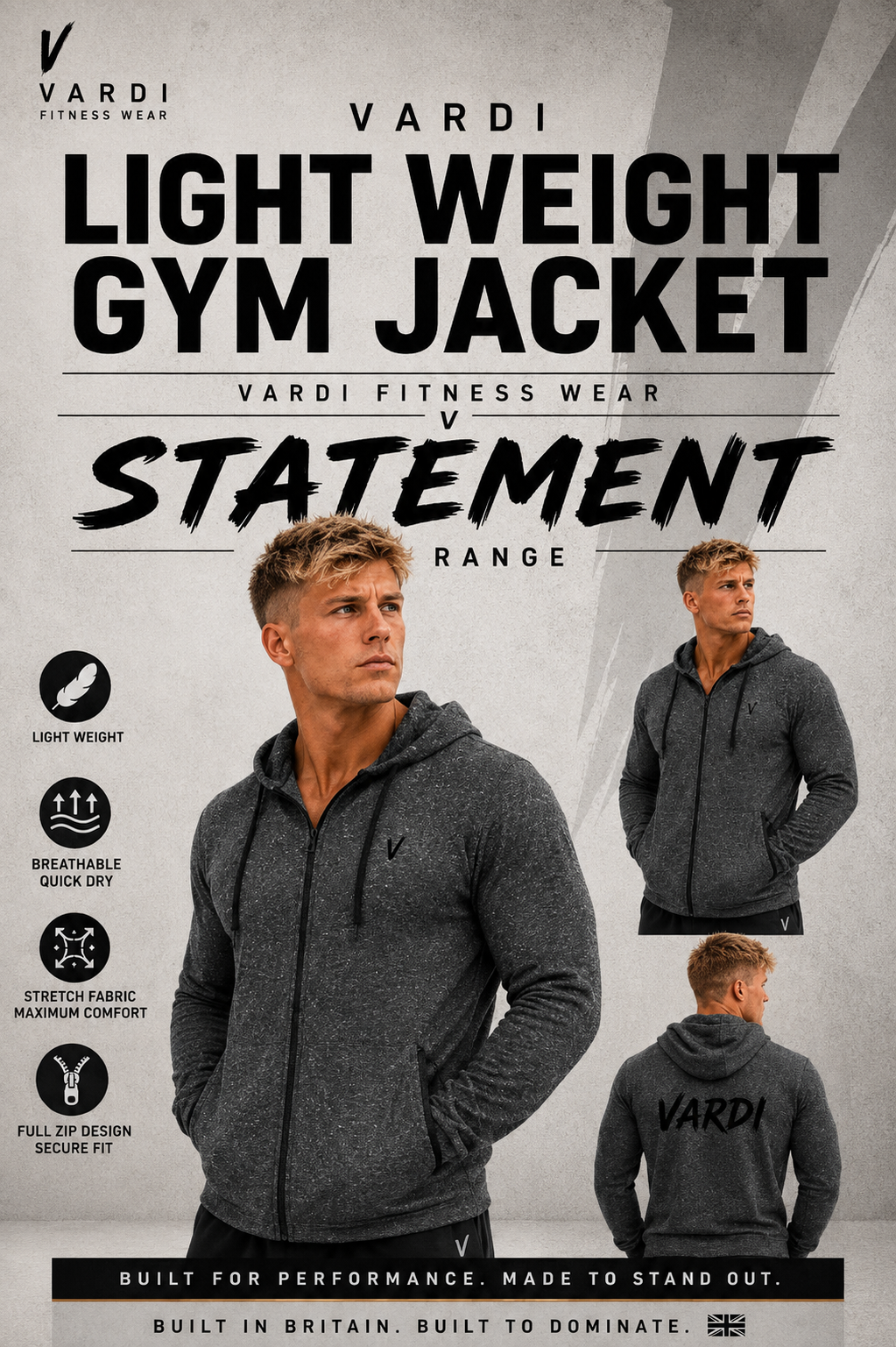 VARDI STATEMENT Hooded Tee Jacket