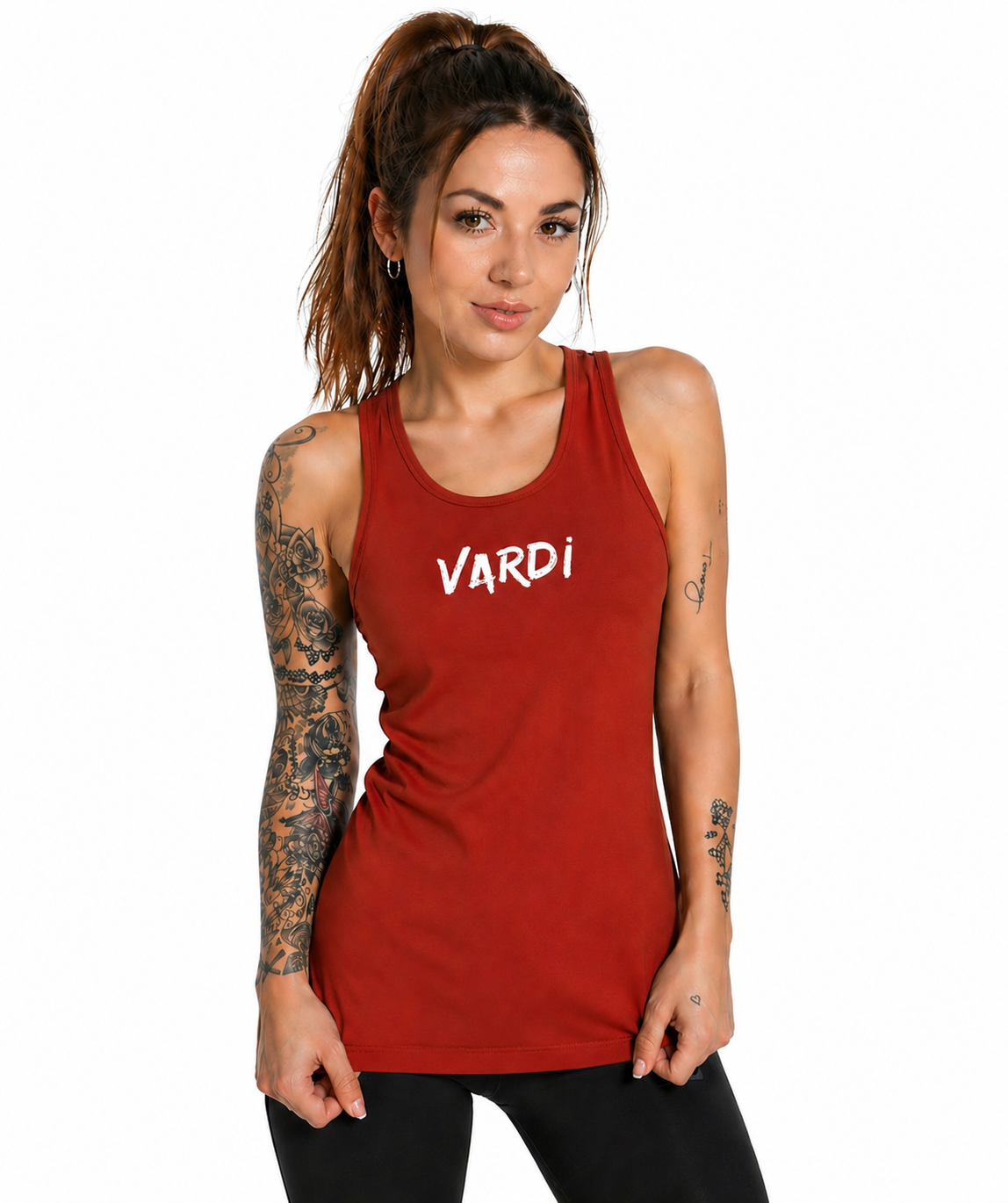 VARDI STATEMENT Women’s Racer Back Training Vest "Premium UK Fitness Wear”