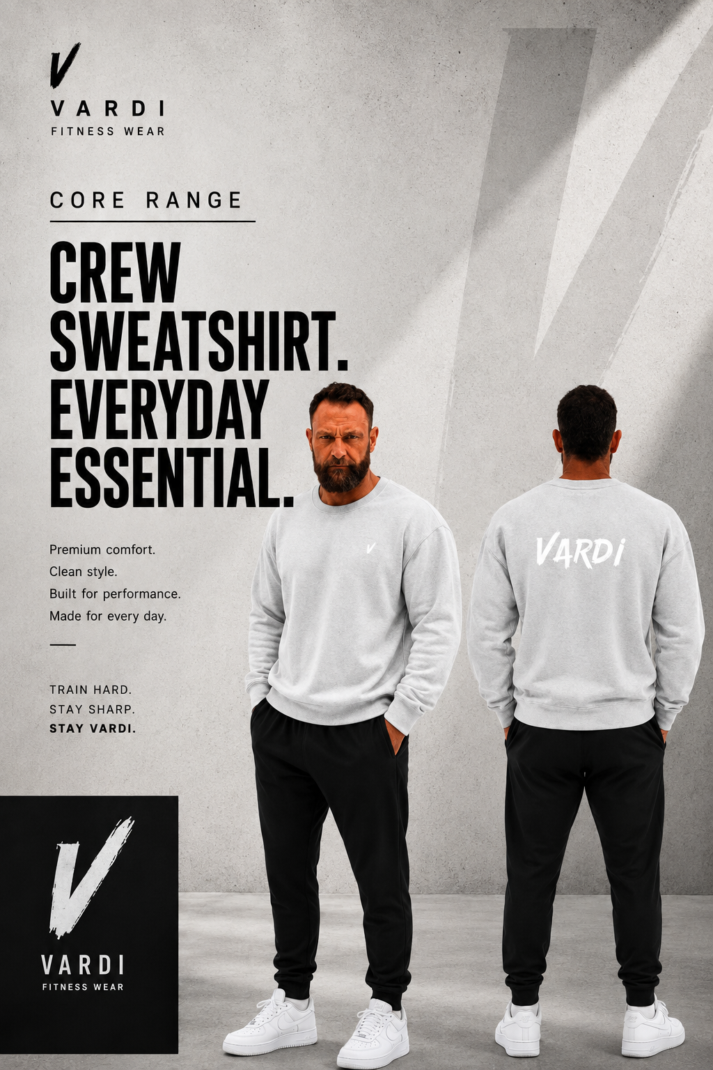 VARDI Gym Sweatshirt "Premium UK Fitness Wear”