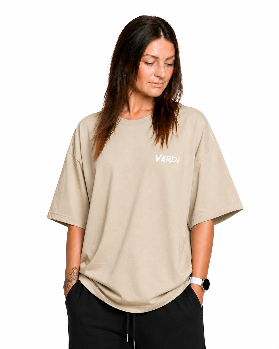 VARDI SIGNATURE Women’s Oversized Gym T-Shirt "Premium UK Fitness Wear”