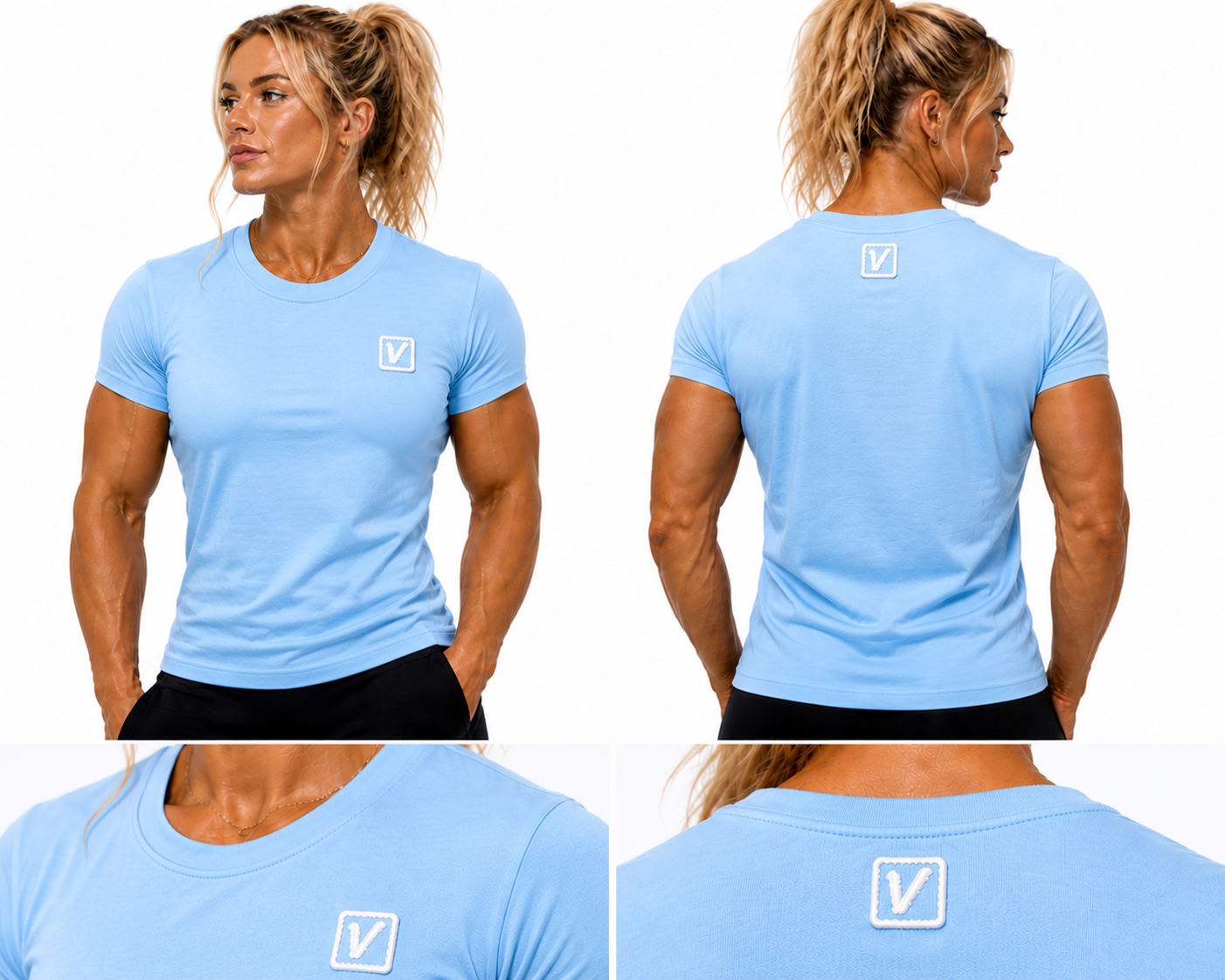VARDI LUXE Women's Gym Muscle Fit T-Shirt – ClimaCool "Premium UK Fitness Wear”