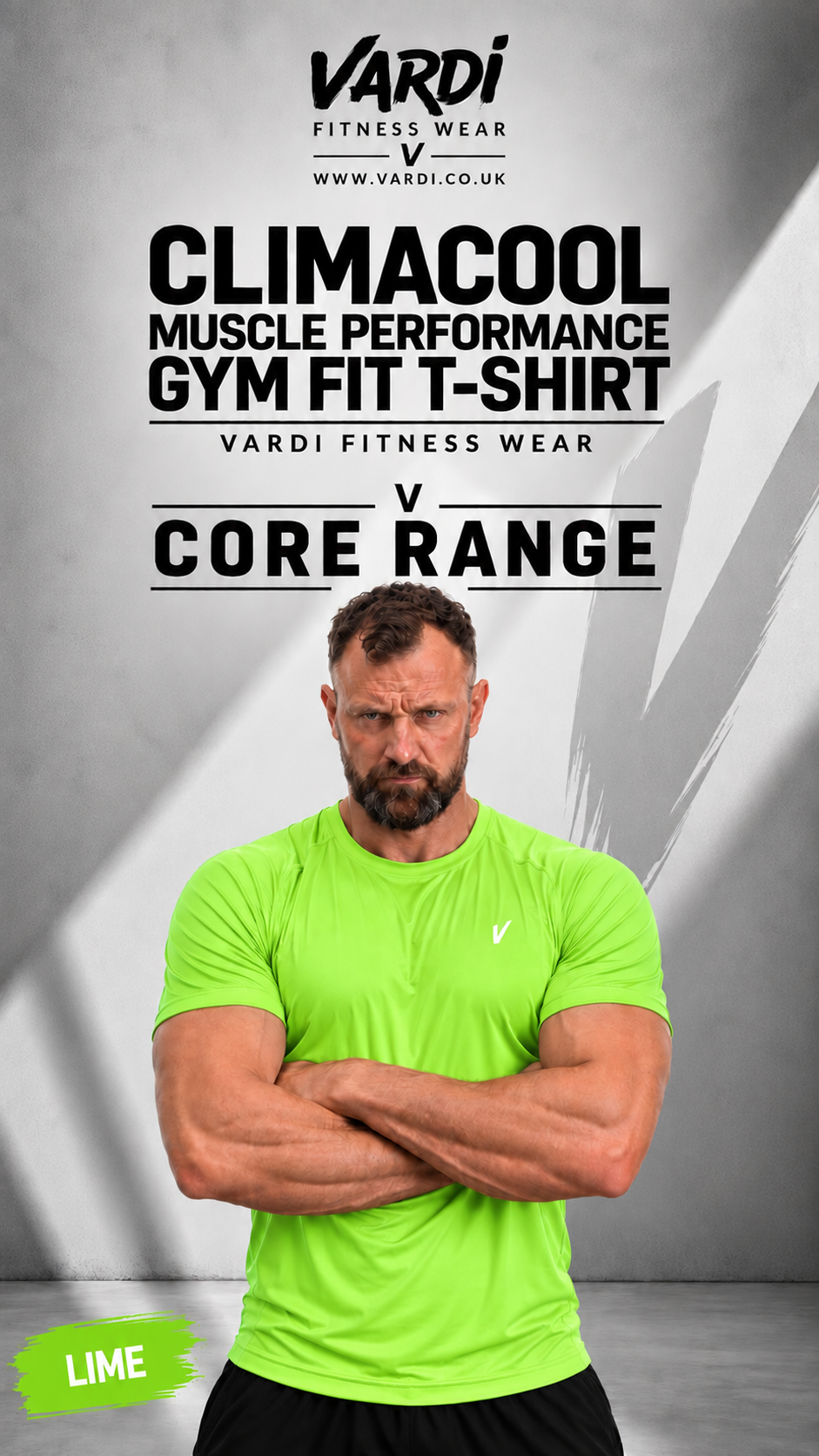 VARDI ClimaCool Muscle Performance Gym Fit T-Shirt "Premium UK Fitness Wear”