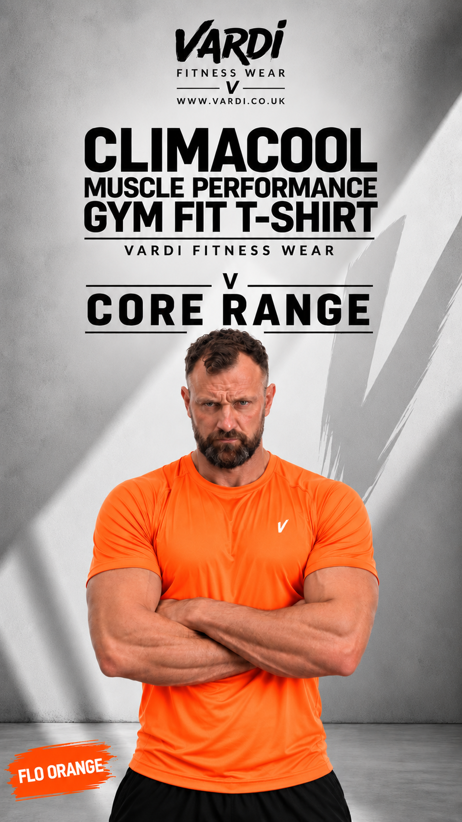 VARDI ClimaCool Muscle Performance Gym Fit T-Shirt "Premium UK Fitness Wear”