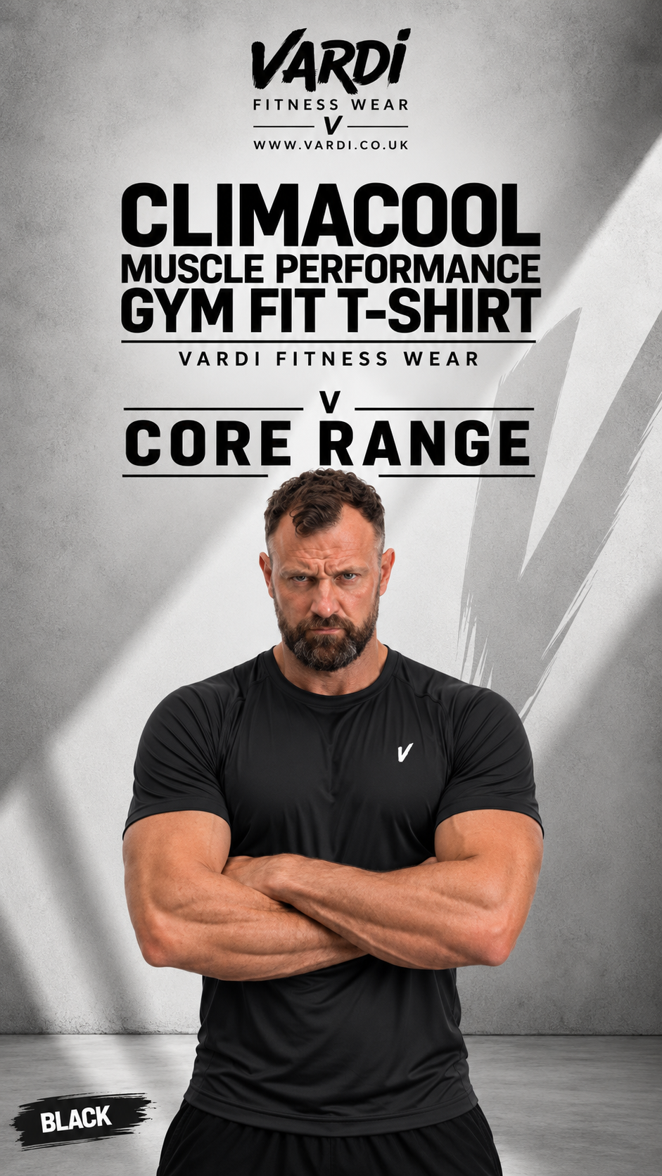 VARDI ClimaCool Muscle Performance Gym Fit T-Shirt "Premium UK Fitness Wear”