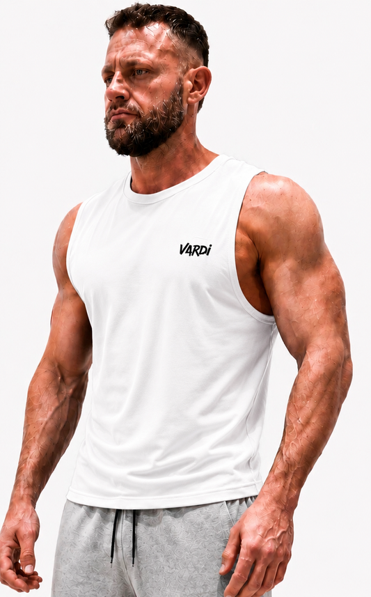 VARDI SIGNATURE Men’s High Neck Training Vest "Premium UK Fitness Wear”